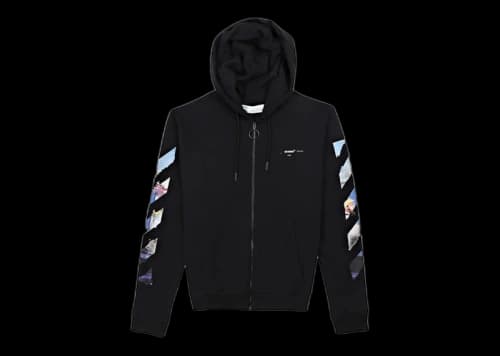 OFF-WHITE Edouard Manet Floating Studio Arrows Zip Up Hoodie Black/Multi
