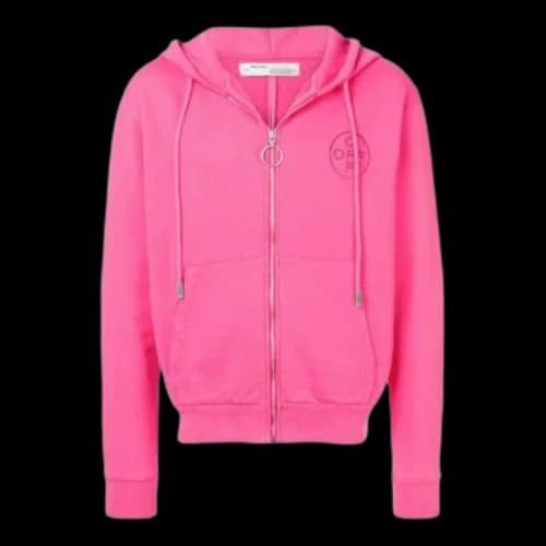 Off-White SS19 Logo Hooded Jacket Men Pink