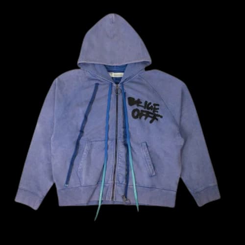 Off-White Spray Typo Hooded Sweatshirt 'Purple'