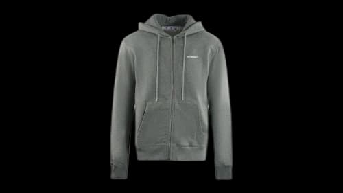 OFF-WHITE Wave Outline Diag Design Slim Hoodie Grey