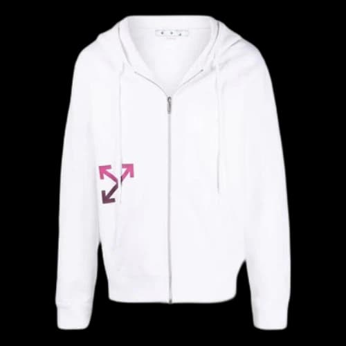 Off-White FW22 Back Logo Printing Long Sleeves Jacket Loose Fit White