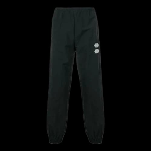 Off-White Solid Color Side White Stripe Casual Pants/Trousers Black