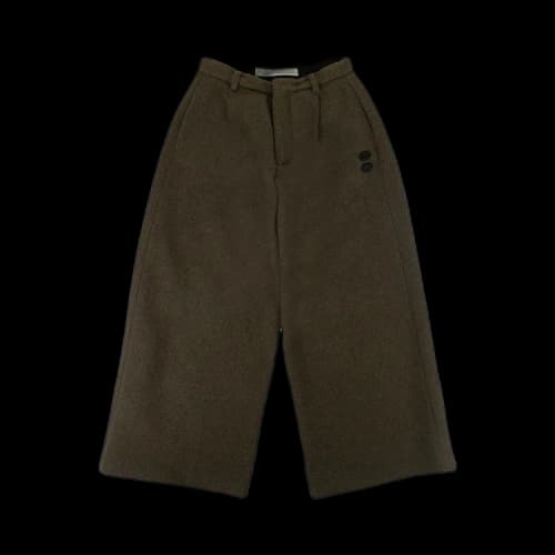 Off-White Wool Volume Pants 'Green'