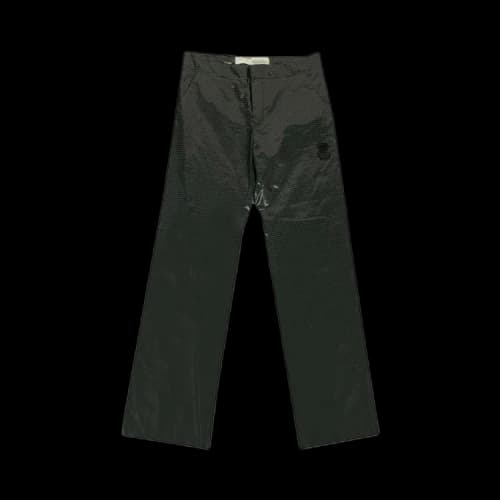 Off-White Vinyl Tailored Checked Pants 'Green'