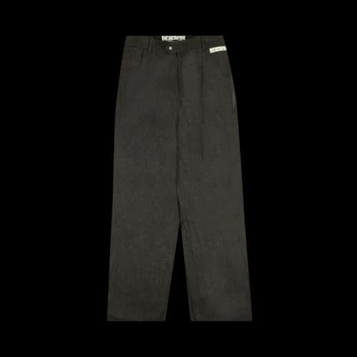 Off-White Solid Color Casual Long Pants/Trousers Loose Fit Gray