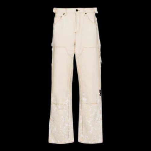 Off-White x Browns 50 Carpenter Mens Retro Loose Causal White Trousers