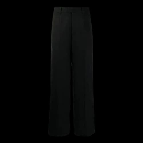 Off-White SS22 Mid Waist Solid Color Straight Casual Pants/Trousers Version Black