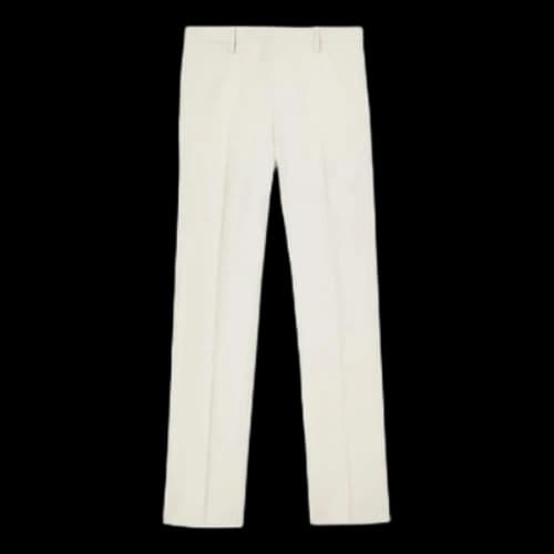 Off-White FW22 Solid Color Buckle Belt Straight Casual Pants/Trousers White