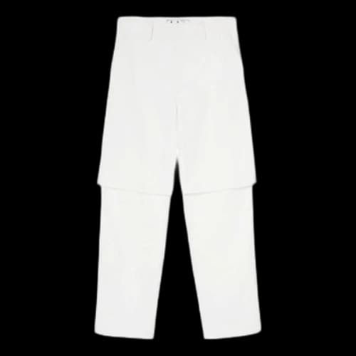 Off-White FW22 Solid Color Casual Pants/Trousers Loose Fit White