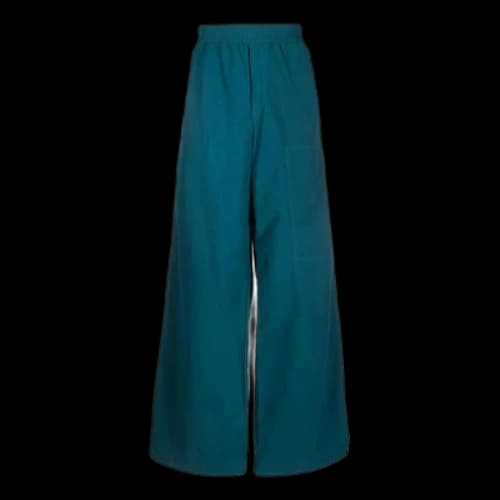 Off-White FW22 Solid Color Elastic Waistband Straight-Leg Casual Pants/Trousers Loose Fit Blue