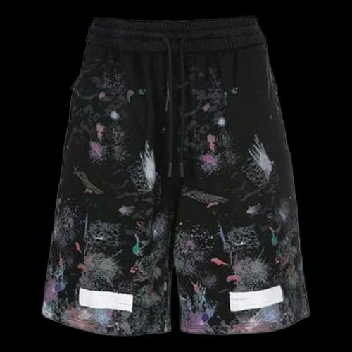 Off-White Splash Ink Pattern Printing Shorts Black
