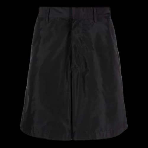 Off-White Solid Color Shorts Loose Fit Black