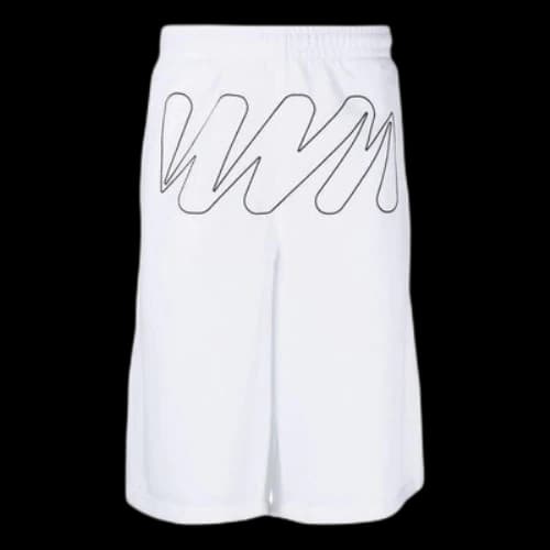 Off-White Wave Outl Diagonal Mesh Shorts