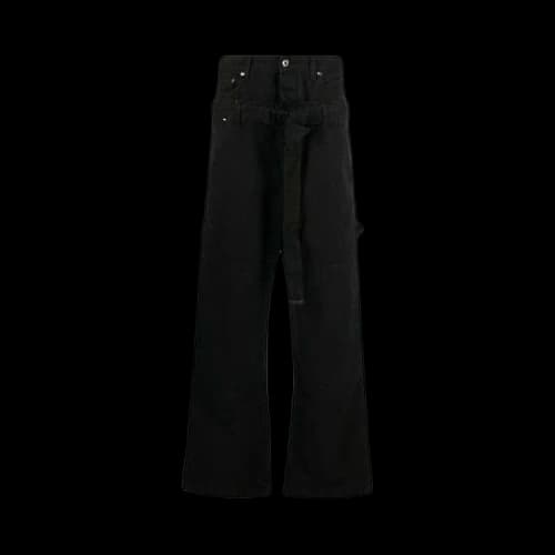 Off-White Wave Off Canvas Double Over Pants 'Black'