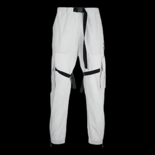 Off-White Logo Print Cargo Pants Functional Casual Pants light grey