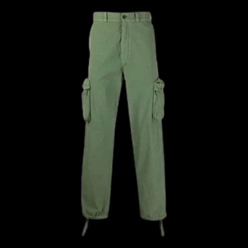Off-White Multiple Pockets Bundle Feet Straight Long Pants Loose Fit Green