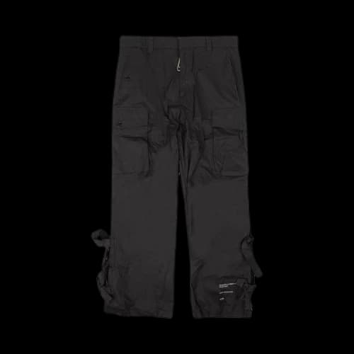 Off-White SS21 Printing Cargo Casual Pants Version Black