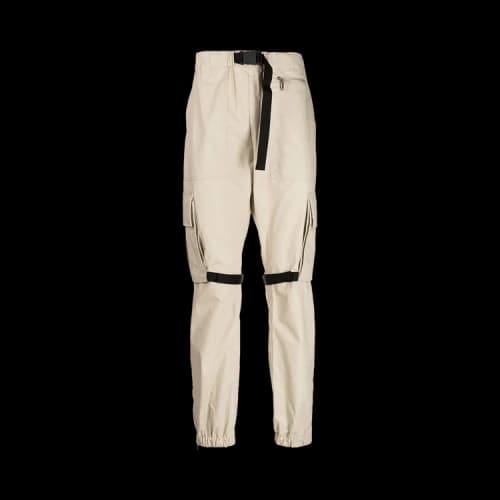 Off-White FW22 Solid Color Big Pocket Lacing Casual Pants/Trousers Version Beige