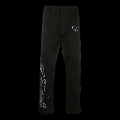 Off-White The Kiss Printed Straight-Leg Trousers