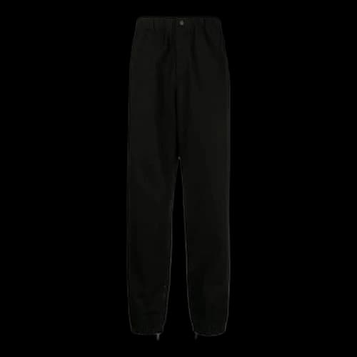 Off-White SS22 Solid Color Elastic Waistband Straight Casual Pants/Trousers Version Black