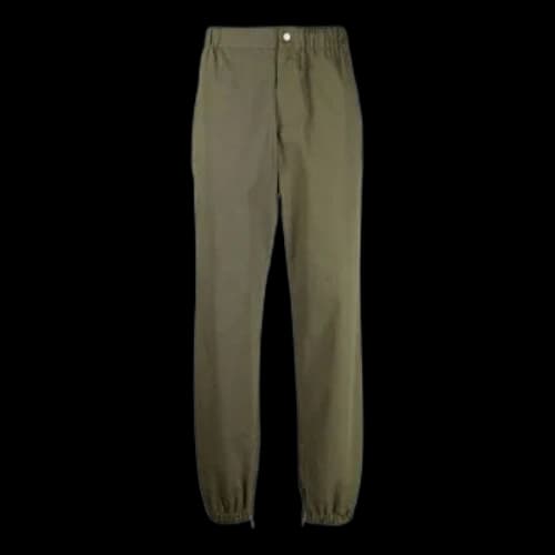 Off-White FW21 Solid Color Bundle Feet Sports Pants/Trousers/Joggers Loose Fit Green
