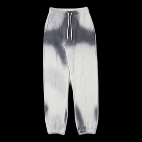 Off-White Mens Tie Dye Cotton Sweatpants Grey White