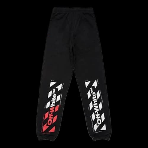 Off-White SS19 Stripe Logo Print Trousers