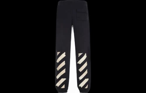 OFF-WHITE Tape Arrows Long Sweatpants Black/Beige
