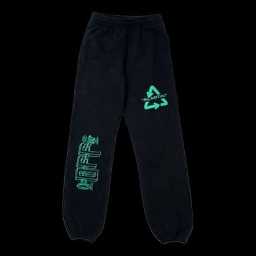 Off-White Embroidered Arrow Printing Long Pants Loose Fit Black