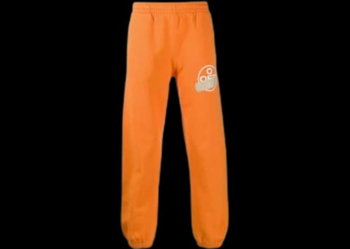 OFF-WHITE Tape Arrows Shorten Sweatpants Orange