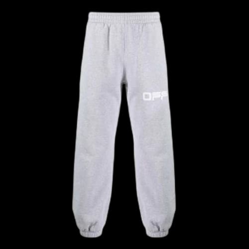 Off-White Logo Printing Bundle Feet Sports Pants/Trousers/Joggers Light Grey