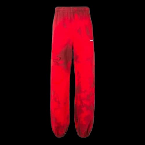 Off-White Tie Dye Red Sports Pants/Trousers/Joggers