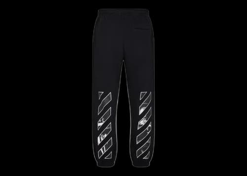 OFF-WHITE Caravaggio Saint Jerome Writing Diag Slim Fit Sweatpants Black/White