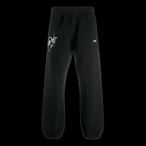 Off-White FW20 Hand Workers LogoPrinting Trousers Men Black