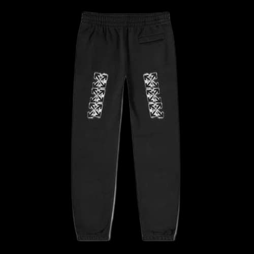 Off-White Stancil Black Sports Pants/Trousers/Joggers
