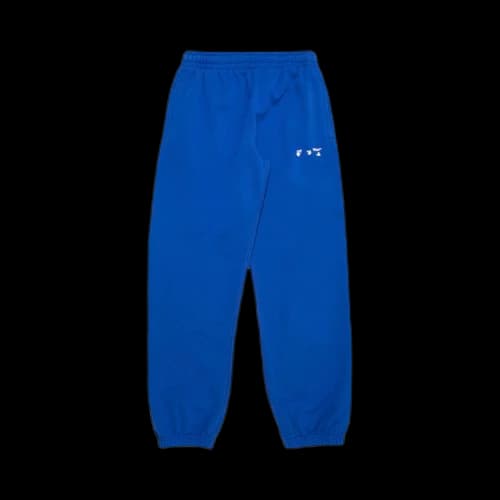 Off-White SS21 Stripe Bundle Feet Sports Long Pants Loose Fit Blue