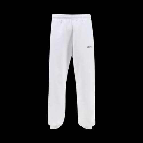 Off-White FW22 Back Arrow Printing Elastic Waistband Bundle Feet Sports Pants/Trousers/Joggers White
