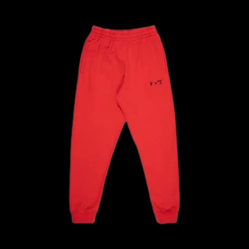 Off-White Logo Cuffed Sweatpant 'Fiery Red'
