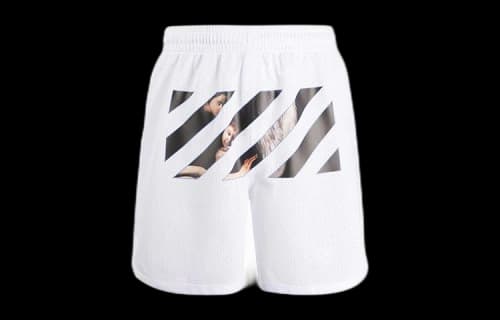 Off-White Caravaggio Angel Mesh Shorts 'White/Black'