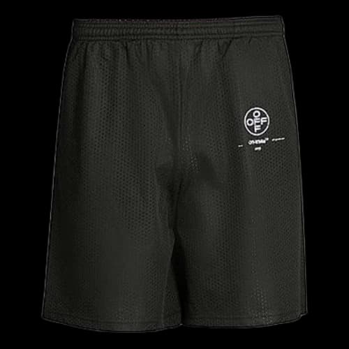 Off-White USA 2019 Multi-Color Printing Black Casual Shorts