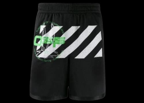 OFF-WHITE Harry the Bunny Mesh Shorts Black