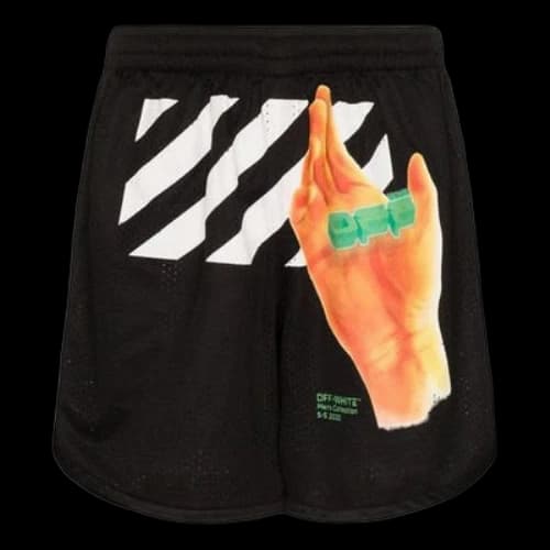 Off-White Logo Sports Black Shorts
