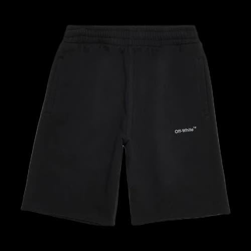 Off-White SS22 Logo Micro Mark Straight Shorts Ordinary Version Black