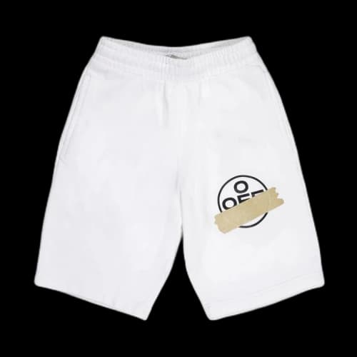 OFF-WHITE Tape Arrows Sweatshorts White/Beige
