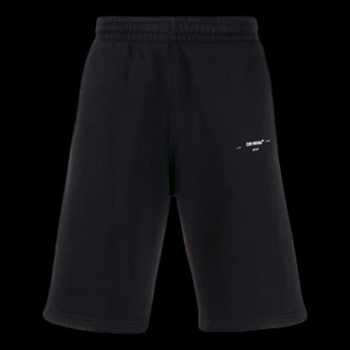 Off-White Logo Solid Color Casual Shorts Version Black