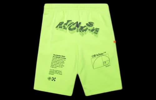 Off-White SS20 Mens Cotton 3D Pencil Bermuda Fluorescence