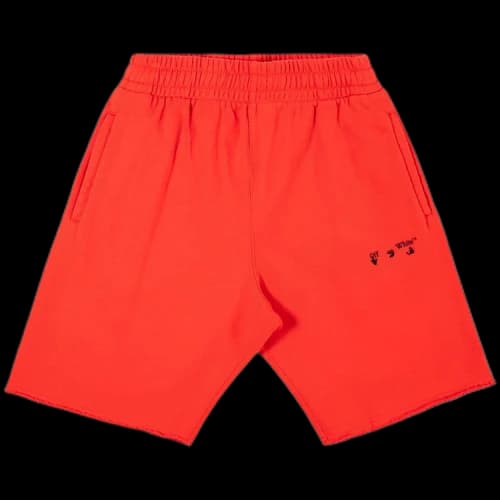 Off-White Diag Track Shorts 'Red/Black'