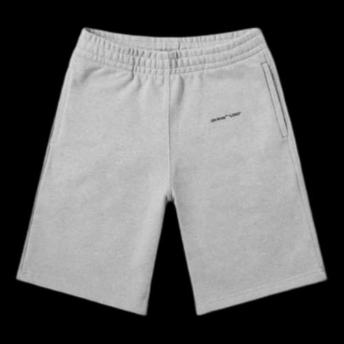 Off-White Basic Printing Small Logo Shorts Gray