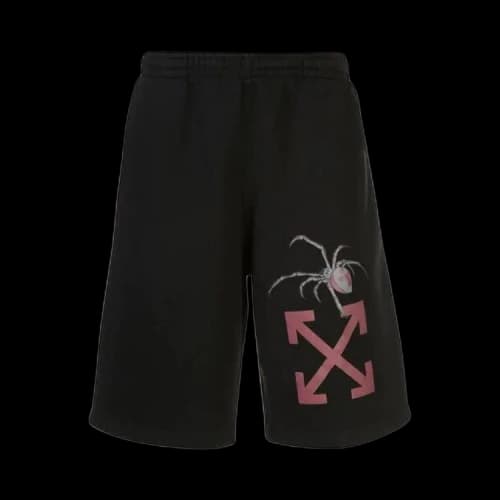 Off-White Arachno Arrow Sweatshorts 'Black/Bordeaux'