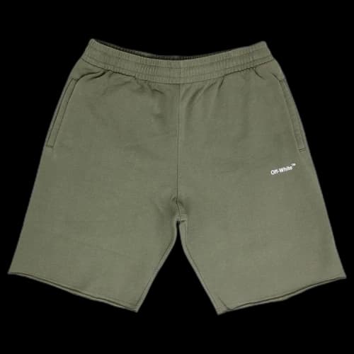 Off-White Wave Diag Sweatshorts 'Green'